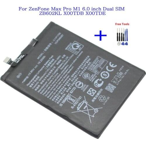 1x 5000mAh / 19.25Wh 3.85V C11P1706 Battery For ASUS ZenFone Max Pro M1 6.0 inch Dual SIM ZB602KL X00TDB X00TDE + Tools