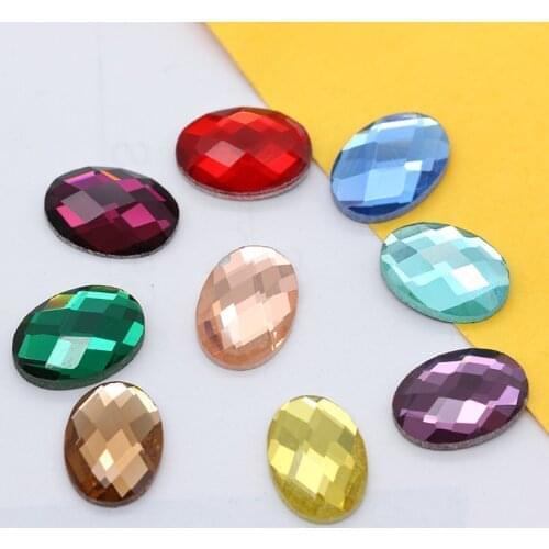 20p 18x25 Oval Color Foiled Flat Back faceted crystal Glass rhinestone Teardrop Gem Crystal Eye Facet jewelry making beads