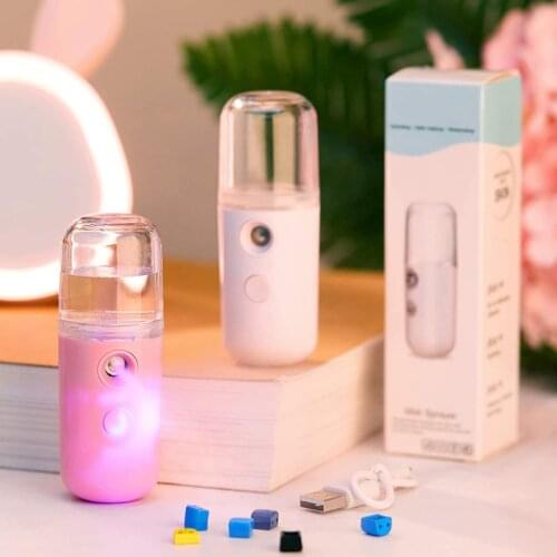 2x 30ml Nano Facial Mist Portable Mini Face Mist Handy Steamer USB Mist Hand Eyelash Extensions Atomization Machine