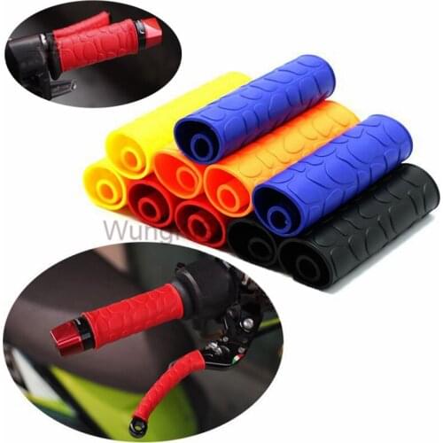 4pcs Motorcycle Handle Bar Rubber Cover Non-slip Soft Comfort Motorbike Brake Clutch Lever Covers Anti-Skid Protector Sleeve