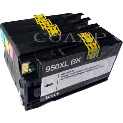 4 Pack Compatible 950XL 951XL ink cartridges for hp950 hp951 hp Officejet Pro 8610 8600Plus Printer