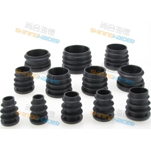 40-60PCS 40-63mm black and white round plastic foot round plastic steel pipe plug steel pipe caps round steel pipe stopper