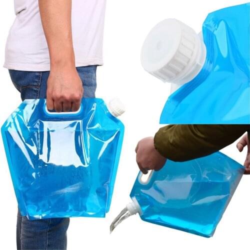 5/10L Folding Drinking Water Bucket Camping Hiking Water Container Storage Portable BBQ Water Bag Car Carrier Tank Bucket