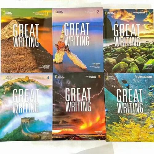 6PCS/Set Great Writing Elementary Middle and High School National Geographic Writing Textbook Fifth Edition English Picture Book