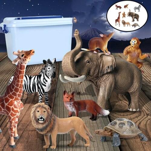 8Pcs Realistic Wild Life Animal Model Toy Ages 3-8 Forest Miniature Figurines