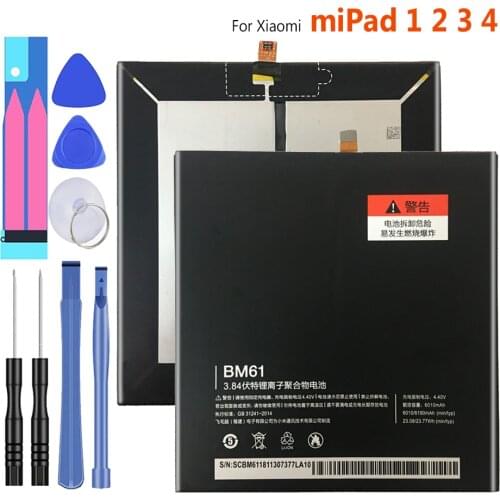 6600mAh BM60 BM61 BM62 BN60 Battery For Xiaomi miPad 1 2 3 4 miPad MEC91 Bateria mi Tab 1 2 3 4 Tracking Number
