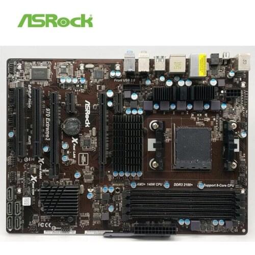 Used original slot AM3+ 970 motherboard for ASRock 970 Extreme 3 desktop board USB3.0 SATA3 DDR3