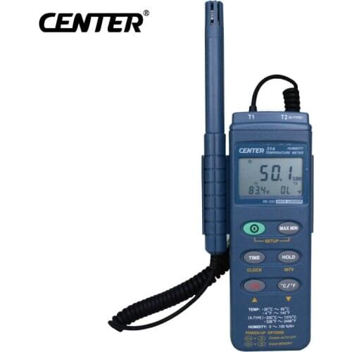 CENTER-310 Digital Portable PC Interface Humidity Temperature Tester Triple Display PC Interface Humidity Temperature Meter