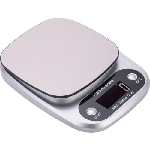 Digital Kitchen Scale, Food Scale,Multifunction, 1g/0.002lbs to 22lbs, Stainless Steel, Back-Lit LCD Display, Silver