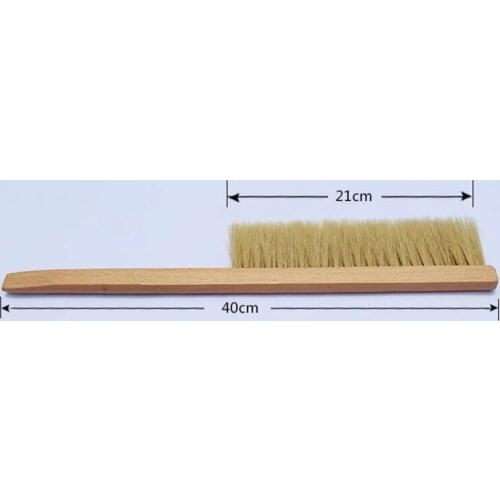 Wooden Beekeeping Tools Honey Brush Two Rows Bristles Hair Bee Brush Beekeeping Equipment Dropshipping