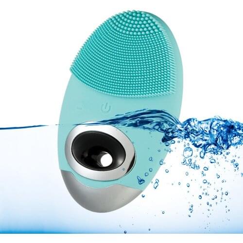 Electric Silicone Facial Brush Face Brush Cleansing Sonic Vibration Cleanser Deep Pore Cleansing Mini Skin Massager