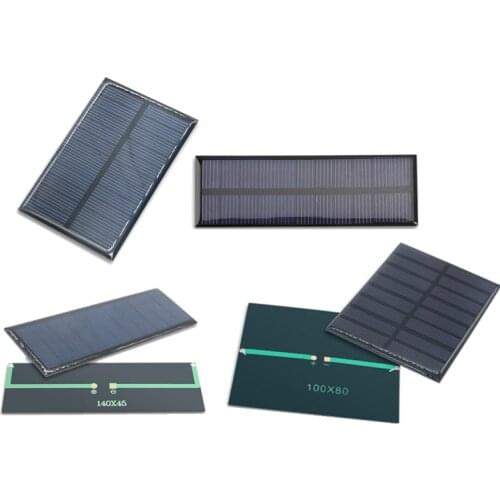 1pc Solar Cell 5.5V Mini Solar System DIY For Battery 5V Solar Panel Phone Chargers Portable 60mA 100mA 120mA 130mA 160mA 300mA