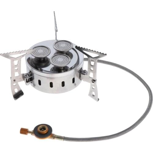 Natural Gas Stove Burner 3Wicks Cooking Burner Backpacking Cooker Picnic Heater