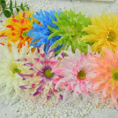 Artificial flowers silk color daisy flower head DIY wedding