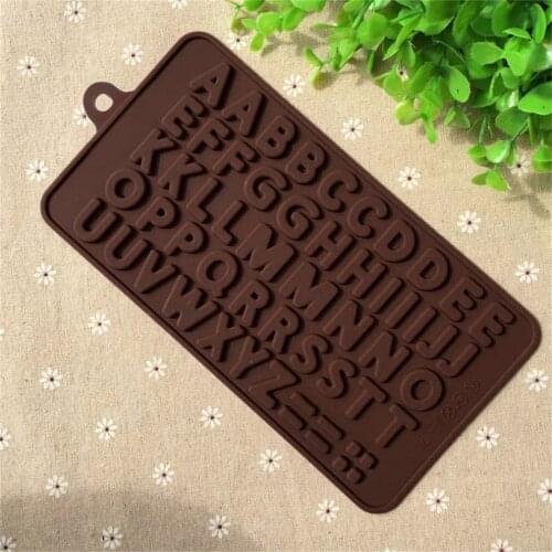 Brown Color Specialized Fondant Letter Silicone Cake Healthy Mould Cake Tools Cookie Cutter Fondant Christmas Decorating Tools