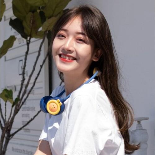 Xiaomi 3life Leafless Hanging Neck Fan USB Charging Mini Cute Student Folding Cooling Fan Outdoor Travel Cooler Fan