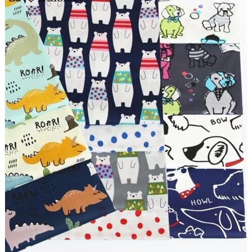 New Pet Dog Dinosaur Bear Diy Patchwork Quilt Handmade Cloth Bedding Blanket Home Sheets Pillow Decor Tissus 100% Cotton Fabric