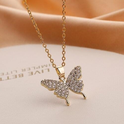 Butterfly necklace simple fashion jewelry