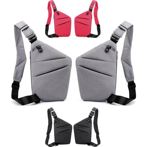 NEW Unisex Anti-theft Personal Gun Bag Solid Chest Bag Storage Bag Shoulder Bag Messenger Bag Female Travel Small Crossbody Pack