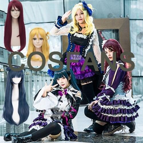 First Love Live Sunshine Aqours Guilty Night Guilty Kiss Strawberry Trapper Riko Mari Yoshiko Dress Uniform Cosplay Costumes wig