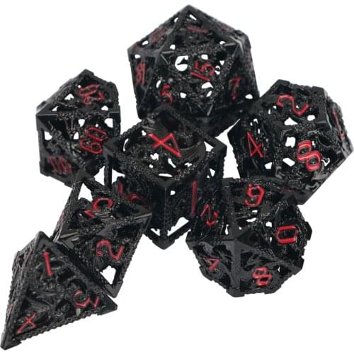 Hollow Polyhedra metal Dnd Dice, D&d Dice For Tabletop Games Rpg Dungeon and Dragon Dice D20 D12 D10 D8 D6 D4