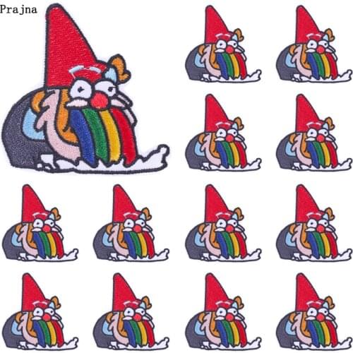 Prajna 10 PCS Santa Claus Patch Cartoon Patches On Clothes Iron On Embroidered Patches For Clothing Thermoadhesive Patches Badge