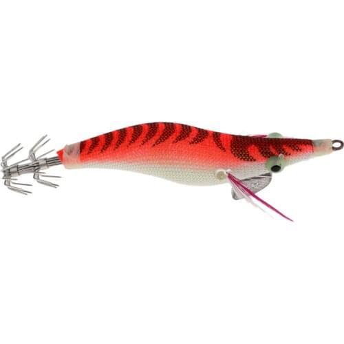 Lifelike Squid Jigs Fishing Lures Lighting Fish Baits Double Hook Shrimp Lure - 4 color