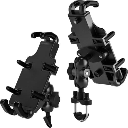 For Motorcycle Bike Adjustable Bicycle Handlebar Phone Holder Aluminum Alloy Eight-claw Navigation Bracket Fixed Mount