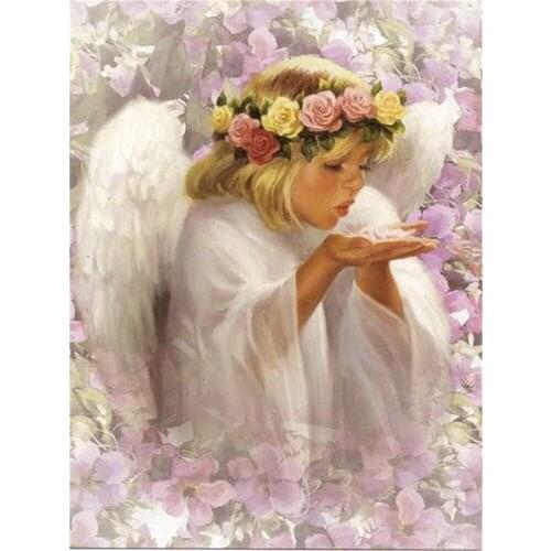 Angel Religion DIY Embroidery Cross Stitch 11CT Kits Craft Needlework Set Cotton Thread Printed Canvas Home Decoration Sell