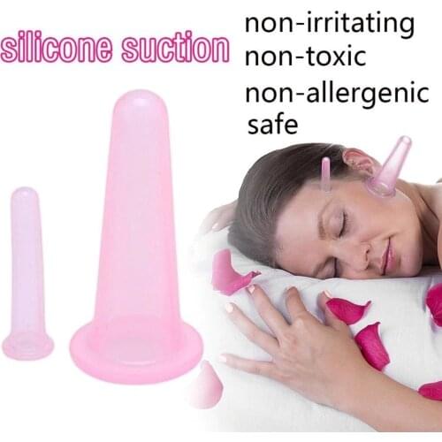 Silicone Vacuum Cupping Cups for Body Facial Massage Suction Cans Anti Cellulite Weight massage Cupping Apparatus Vacuum Cans