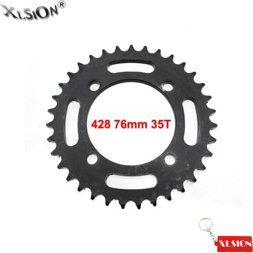 XLSION Aftermarket 428 76mm 35T Rear Sprocket For Chinese 50cc-160cc 170cc 190cc CRF50 SDG Pit Dirt Bike
