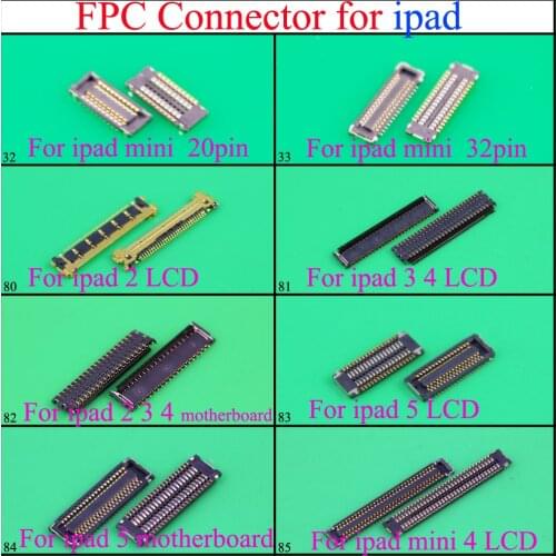 YuXi For iPad mini 20pin 32pin mini4 for ipad 2 3 4 5 digitizer on motherboard LCD display screen Touch screen FPC connector