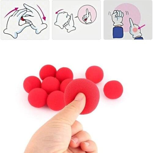 10pcs 4.5cm Finger Sponge Ball Magic Tricks Classic Magician Illusion Stage Close Up Card Magic Props
