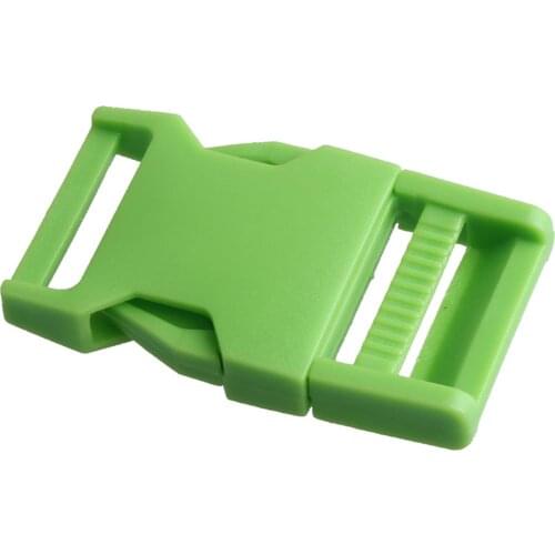 10pcs/lot 1" 25mm Wide Green Contoured Side Release For Paracord Bracelet Plastic Buckle