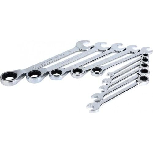 Spanner 10pcs Ratchet Spanner Set 8-24mm Ratchet Socket Wrench Nut Tool klucze nasadowe Wrench Hand Tools