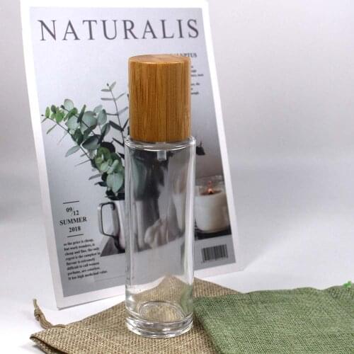 100ml Eco-Friendly Bamboo Cap Lotion Bottle Spray Container With wooden Lid