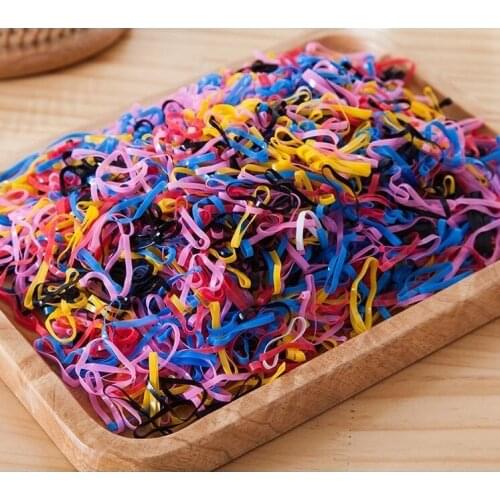 1000 Pcs Colorful Small Rubber Band Hairband Rope Children Elastic Stationery Holder Band Loop School Office Supplies