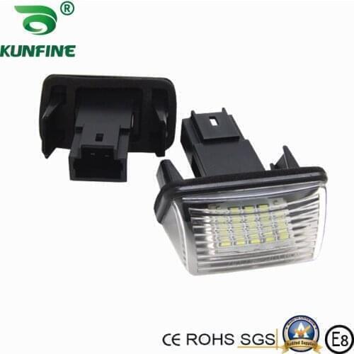 2pcs Car LED Number License Plate Light LED License Lamp For Peugeot 206 2D COUPE CABRIOLET 206 4D SEDAN 206 OEM No. 6340.A3