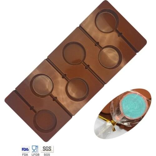 2020 New Silicone Round Lollipop Cake Chocolate Soap Pudding Jelly Candy Ice Cookie Biscuit Mold Mould Pan Bakeware Accessories