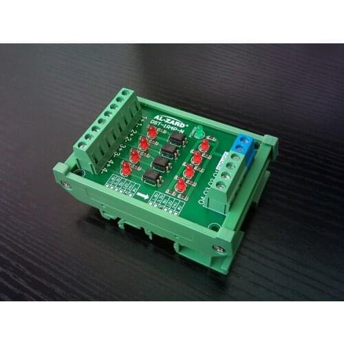 4 channels optocoupler isolation board PLC signal level voltage conversion board 1.8 3.3 5 12 24V NPN PNP 20KHz