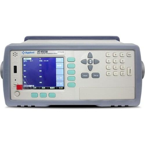 8 Channels Temperature Recorder Meter AT4508 for Industry with LCD Display Thermocouple Data Logger -200℃～1300