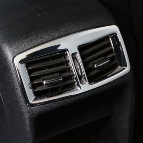 Car ABS Chrome Interior Rear Ventilation outlet Sticker For Peugeot 3008 2013-2018 Car Accessories