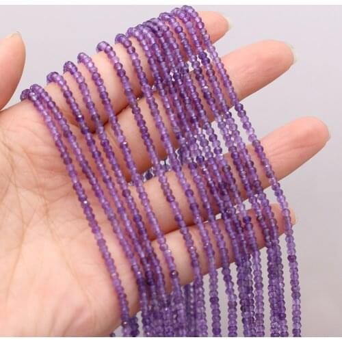New Style Natural Stone Bead Section Purple Crystal Small Beads For DIY Jewelry Making Necklace Bracelet Earrings Accessory