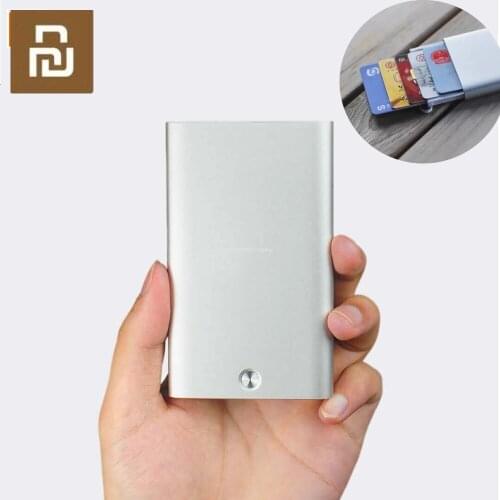 Xiaomi Youpin MIIIW Card Case Portable Automatic Pop Up Box Cover Card Holder Metal Wallet For Smart ID Bank Card Credit Card