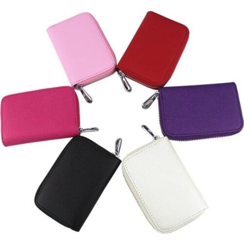 First Layer Cowhide Organ Card Case Anti-theft Lady Card Holder Men Card Case Multifunctional Zipper Small Wallet