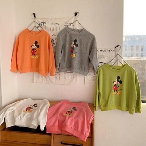 2-8Y Boys Girls Hoodies Cartoon Disney Autumn Winter Clothing Children Sweatshirts Kids Clothes Baby Boys Girls Pullovers