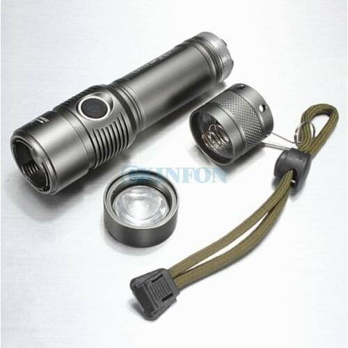 DHL 50PCS 3000Lm XML T6 LED Zoomable 18650 AAA Flashlight Torch Light Lamp