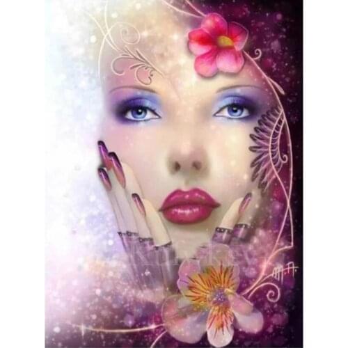 Diy Diamond Painting Kits Flower Beauty Diamond Dotz Mosaic Embroidery Picture Crystal Rhinestone Sticker Decal Wall Art Craft