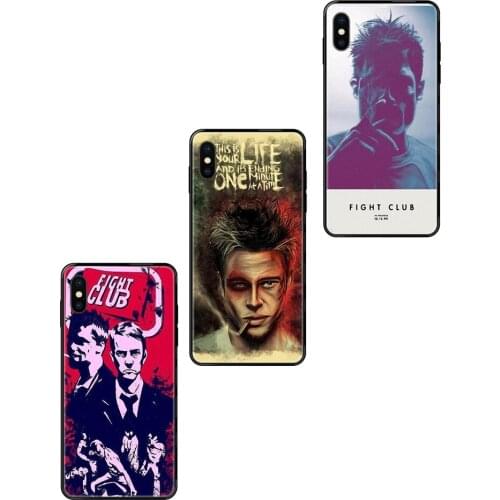 For Xiaomi Mi Max Mix 2 3 2S 5X 6X CC9 CC9E Pro Note 10 Lite Pro Ultra Come Low Fight Club Brad Pitt Art Diy Luxury Black Soft