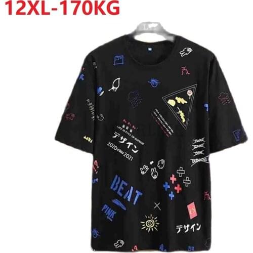 Autumn Men T-Shirts Long Sleeve winter Large Size 8XL 9XL 10XL 12XL big size tees Home underwear Cotton Loose simple Tops black